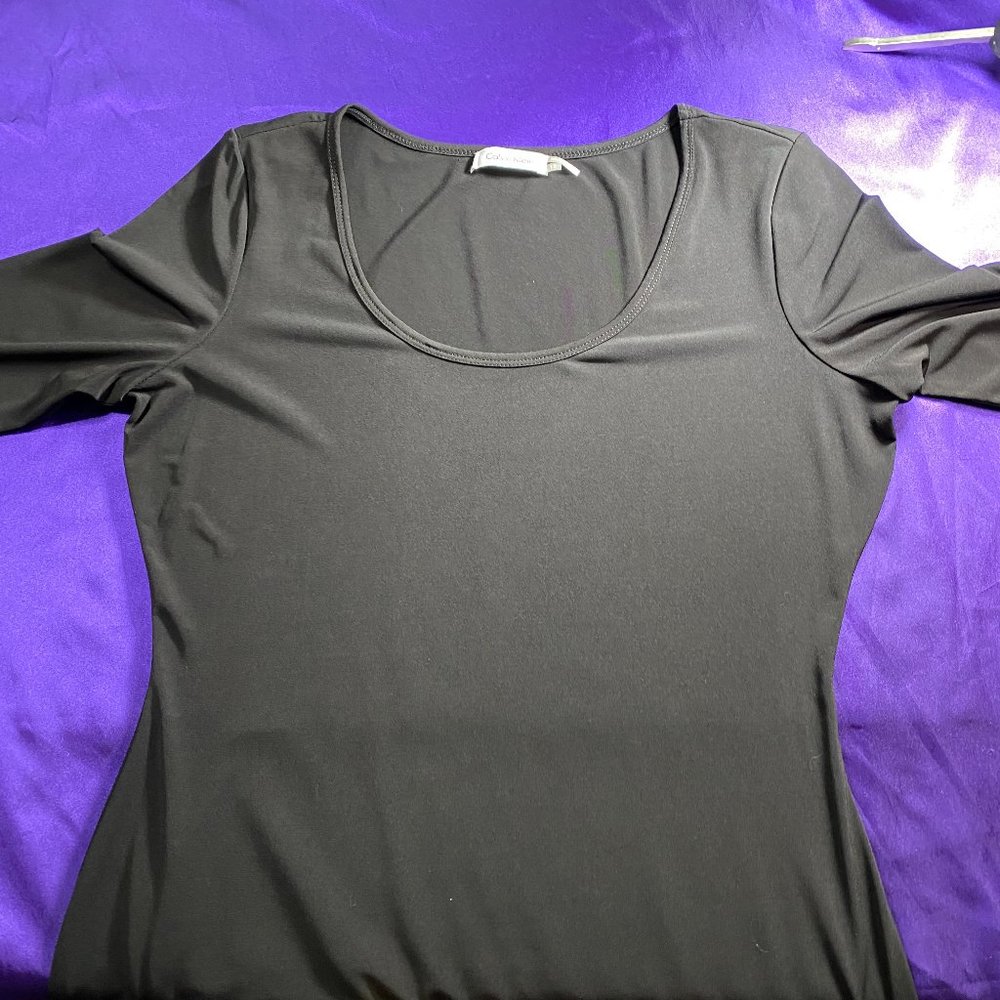 Rare Find 📌Calvin Klein Asymmetrical Dress with Wide Fringes - Picture 14 of 16